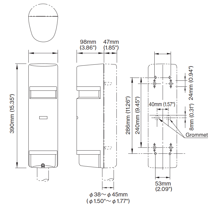 Takex PB-IN-200HFA Quad IR Beam 200m Outdoor / 400m Indoor 4-Channel
